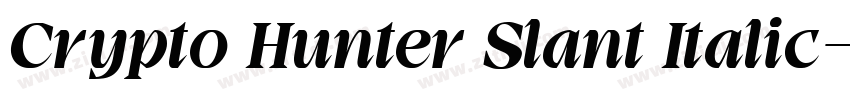 Crypto Hunter Slant Italic字体转换
